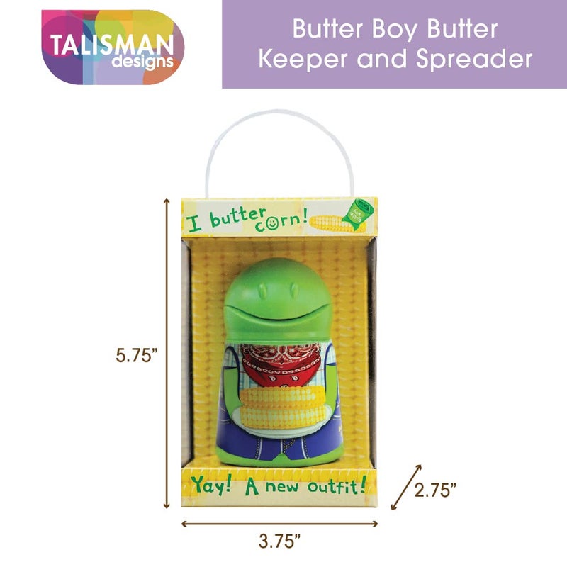 Talisman Designs Butter Boy Butter Keeper & Spreader, Green - Image 4